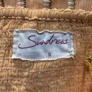 Sundress Sequined Peach Ilanila Dress Size S NWT