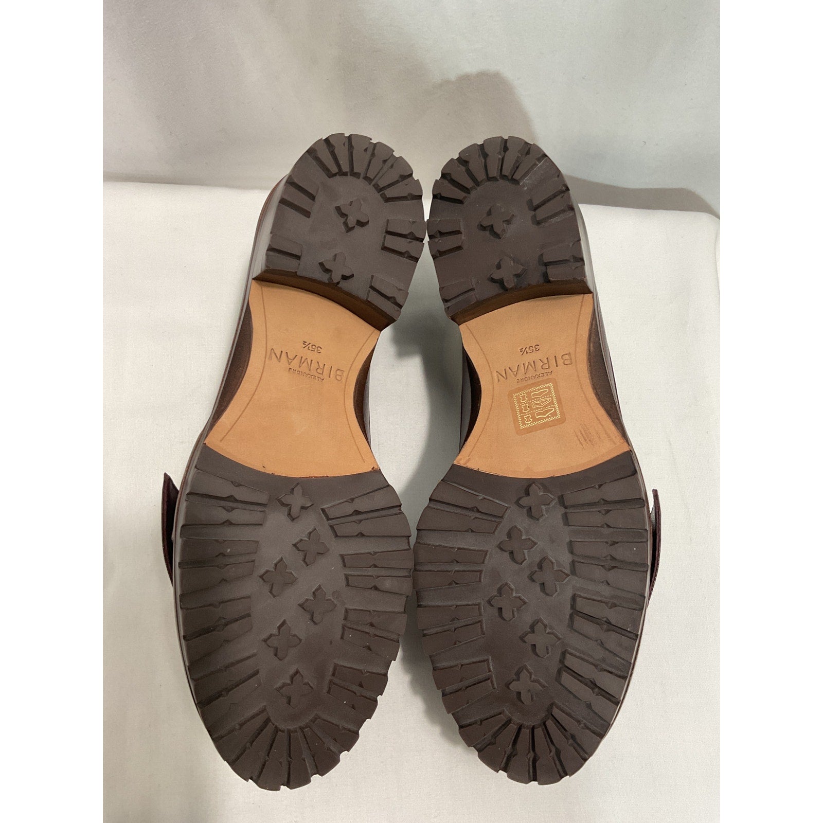 Alexandre Birman '20mm' Brown Maxi Clarita Lug Sole Leather Loafer Size 5.5