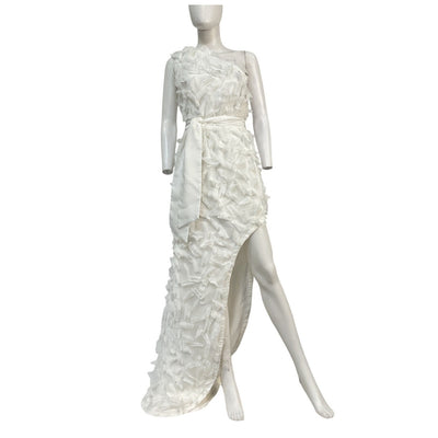 Elliatt Ruffled White Marcia Gown Size M
