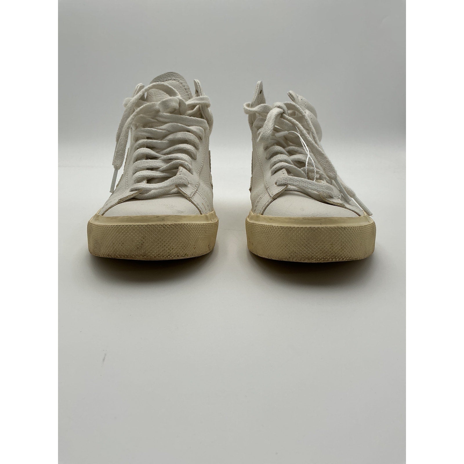Veja 'Minotaur' White Leather Rubber-Trimmed Leather Sneakers Size 6