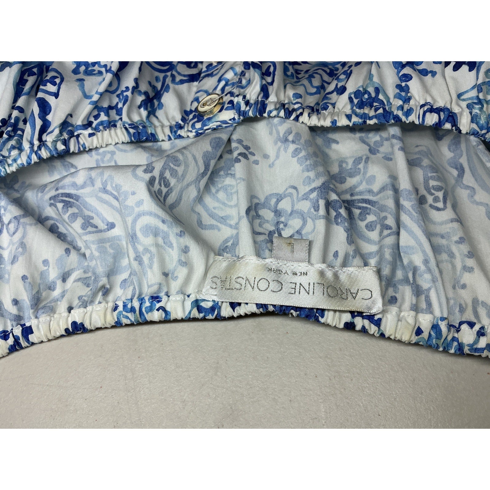 Caroline Constas 'Bardot' Blue Mini Dress Size L