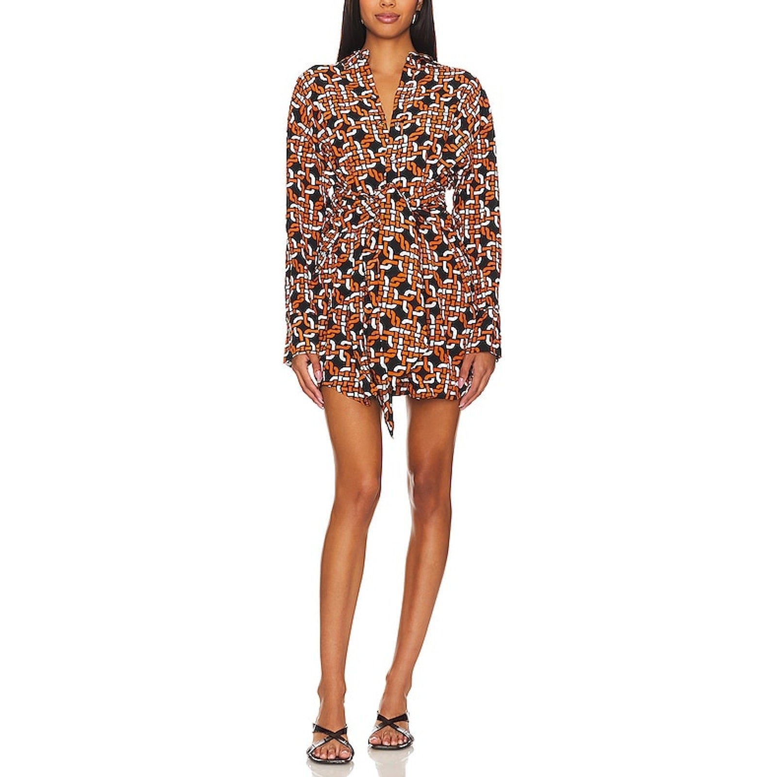 Faithfull The Brand 'Mirah' Black Viscose Shirt Dress Size S - NWT