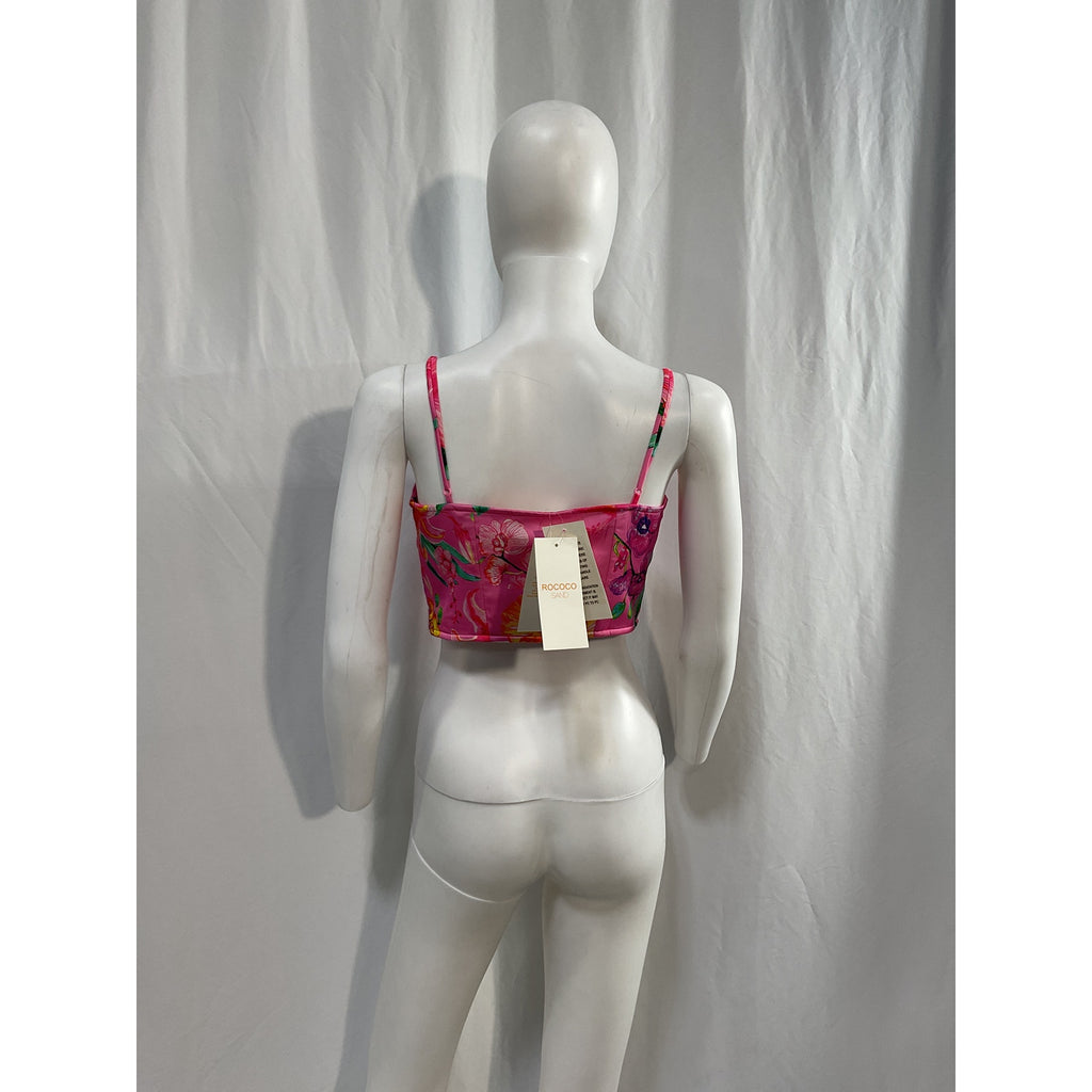 Rococo Sand 'Megan' Pink Satin Sleeveless Top Size M - NWT
