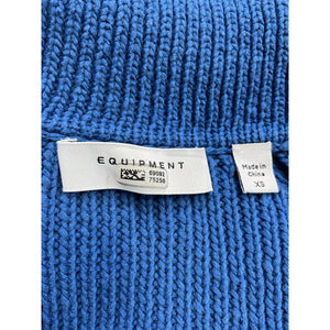 Equipment 'Pommina' Blue Polo Sweater Size XS