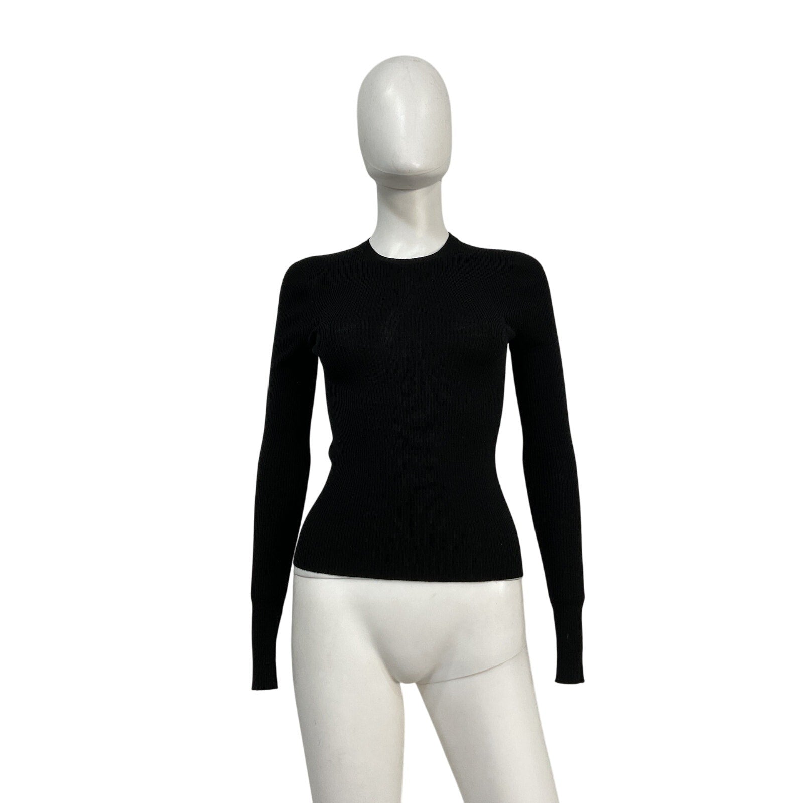 Reformation 'Samuel' Black Merino Wool Crew Sweater Size XS