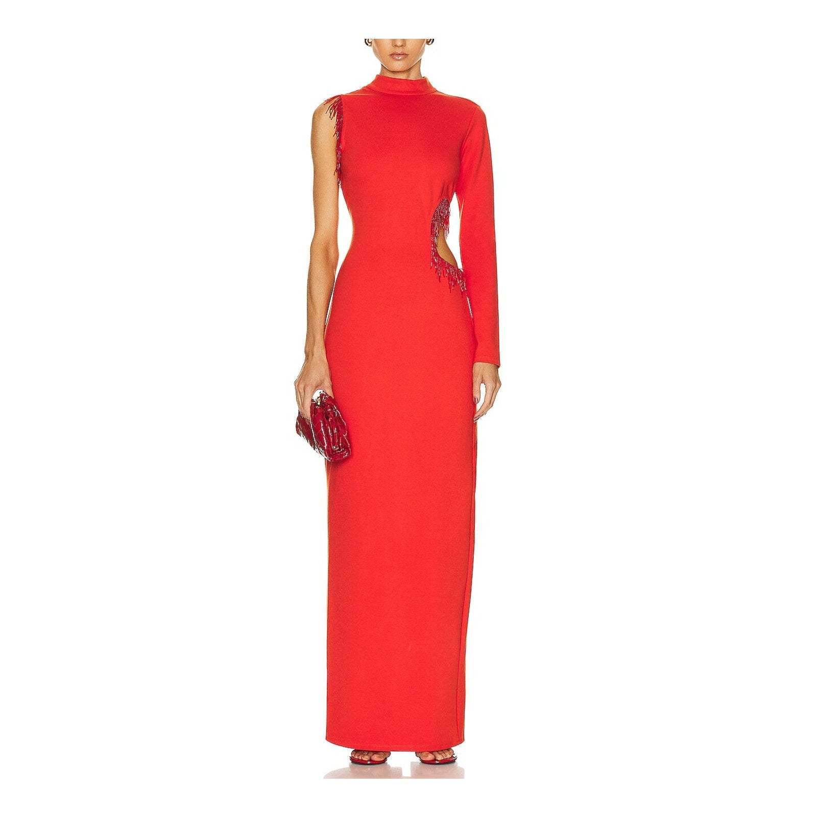 Staud 'Kirsten' Orange Rayon Dress Size S
