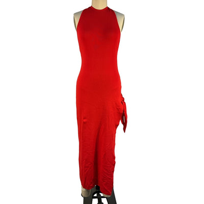 Simon Miller Sleek Retro Red Junjo Knit Dress Size XS