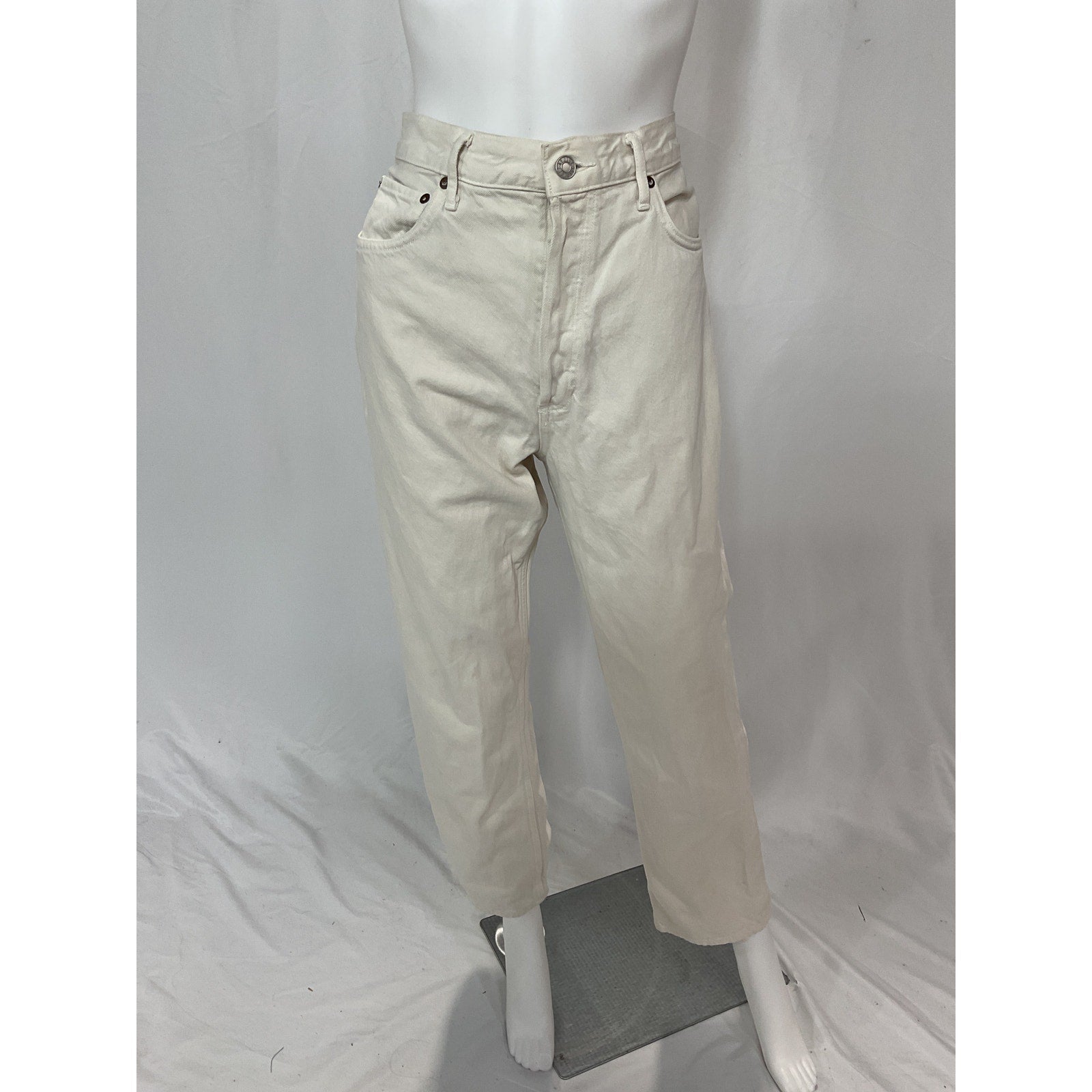 Jenni Kayne '90�s' White Pinch Waist Denim Jean Size 29
