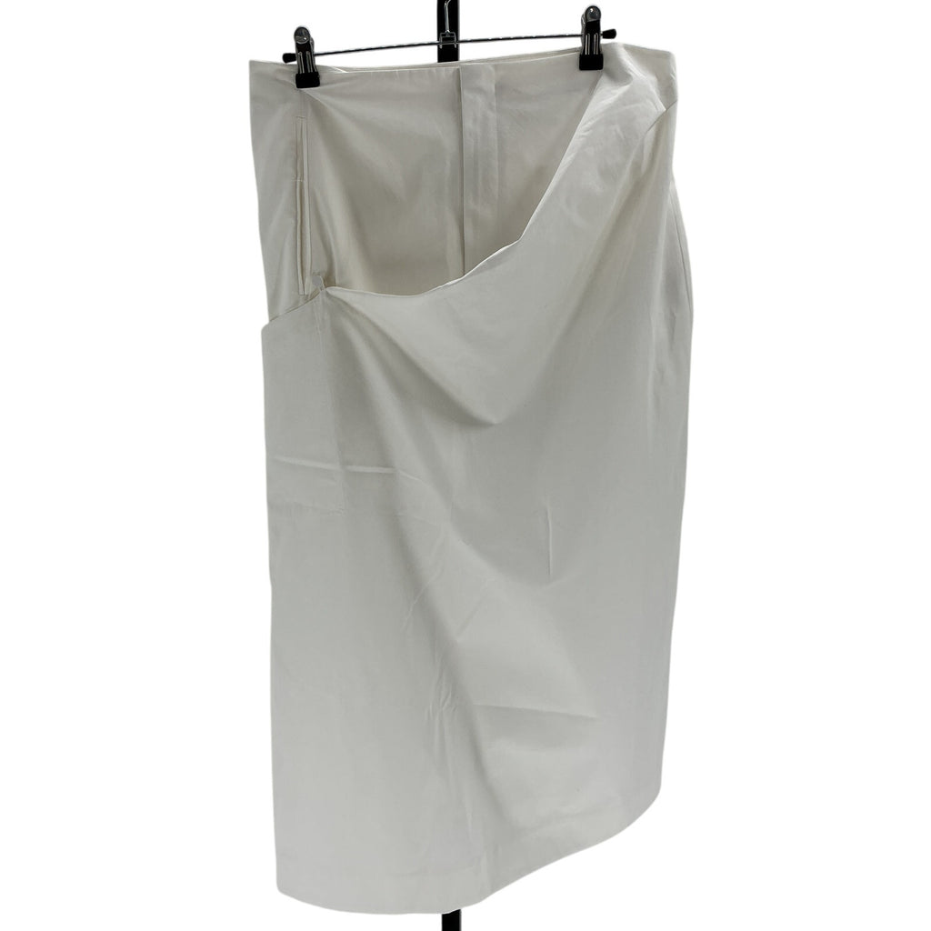 Tibi 'Bio' White Cotton Twill Riding Skirt Size 10