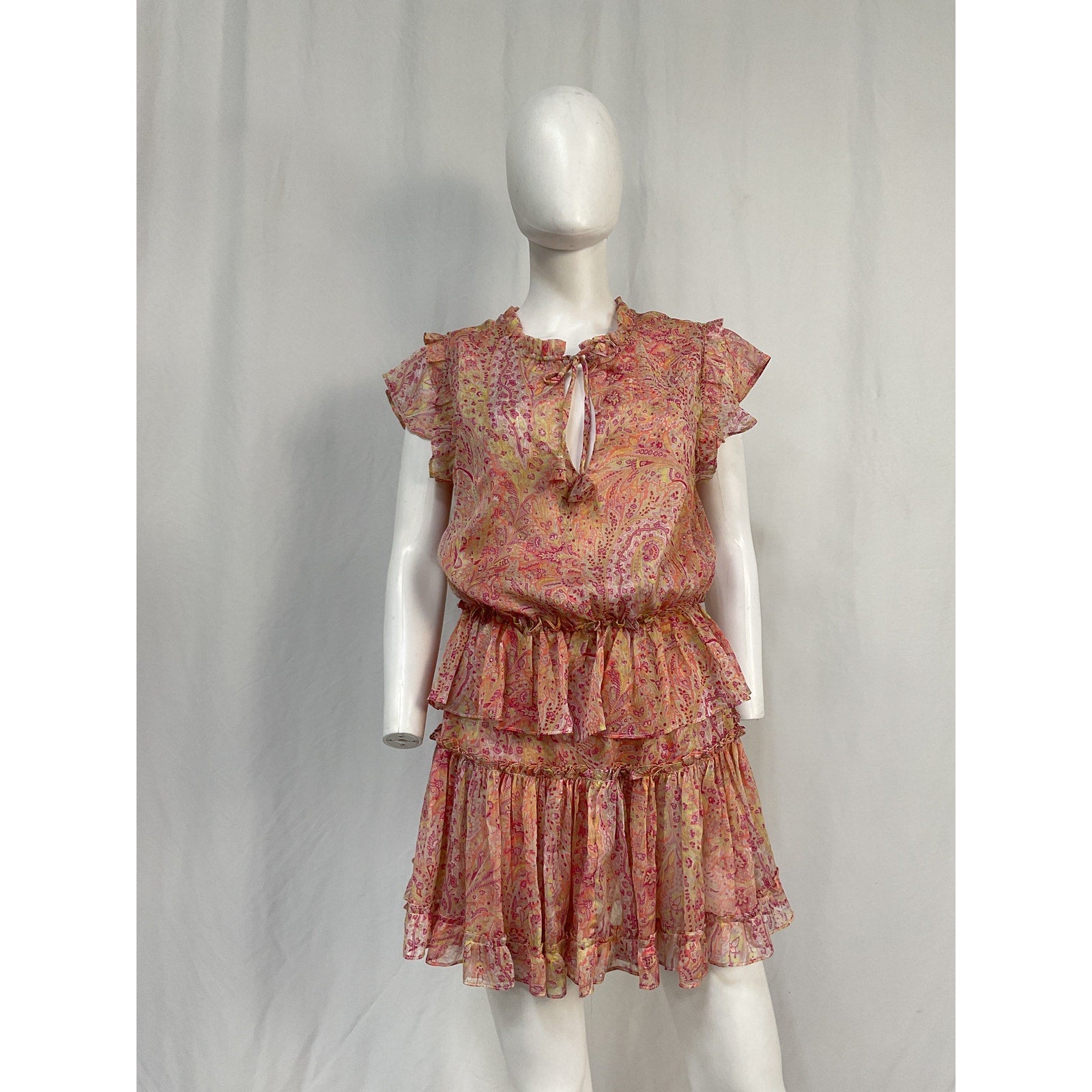 Misa Los Angeles 'Lilian' Pink Polyester Dress Size M