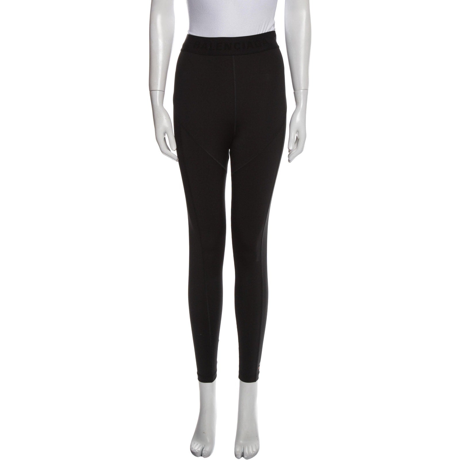 Balenciaga 'Skinny' Black Polyester Leg Pants Size S