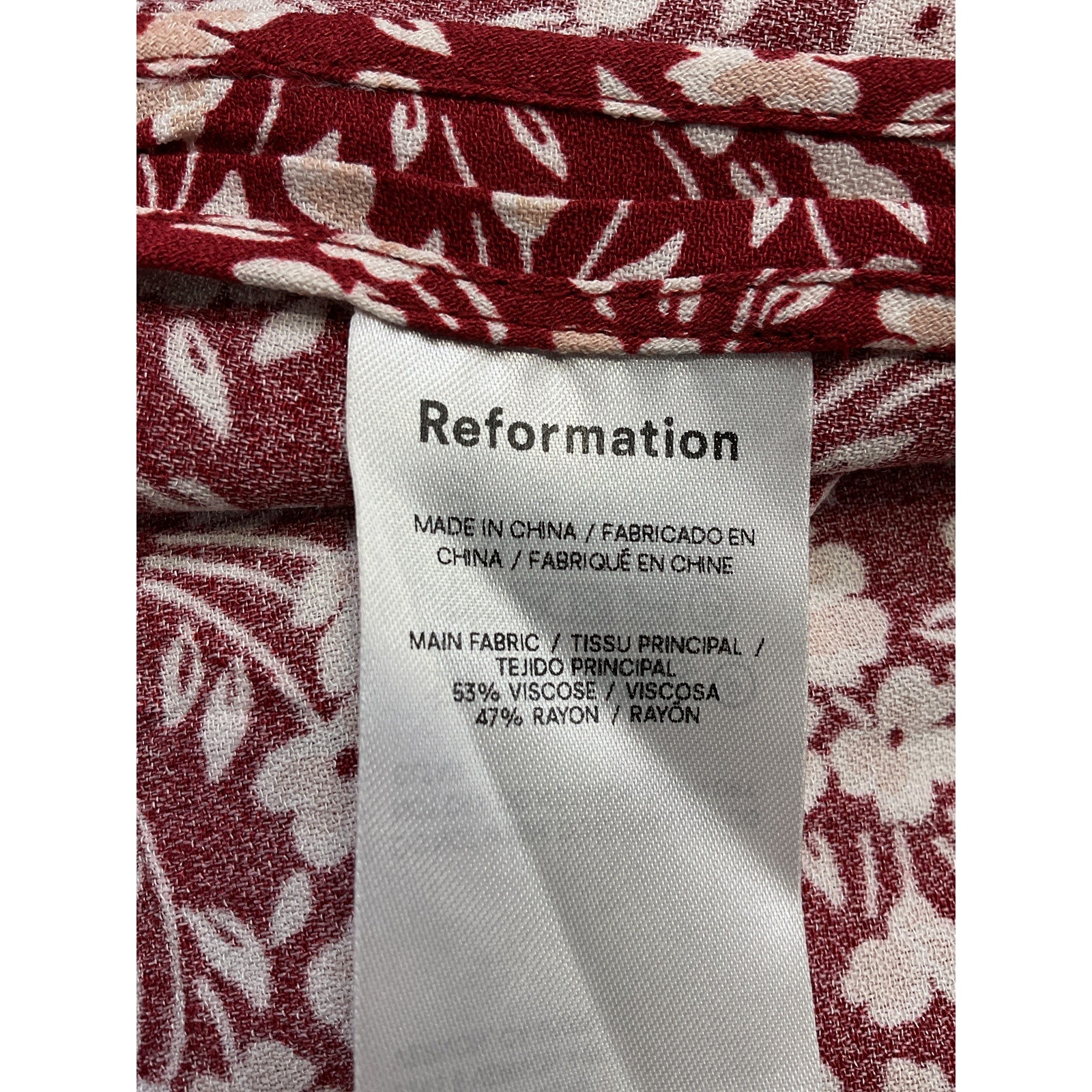 Reformation 'Olencia' Red Dress Size 10