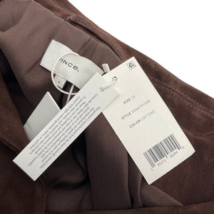 Vince Tailored Brown Single Breasted Suede Blazer Size 10 NWT
