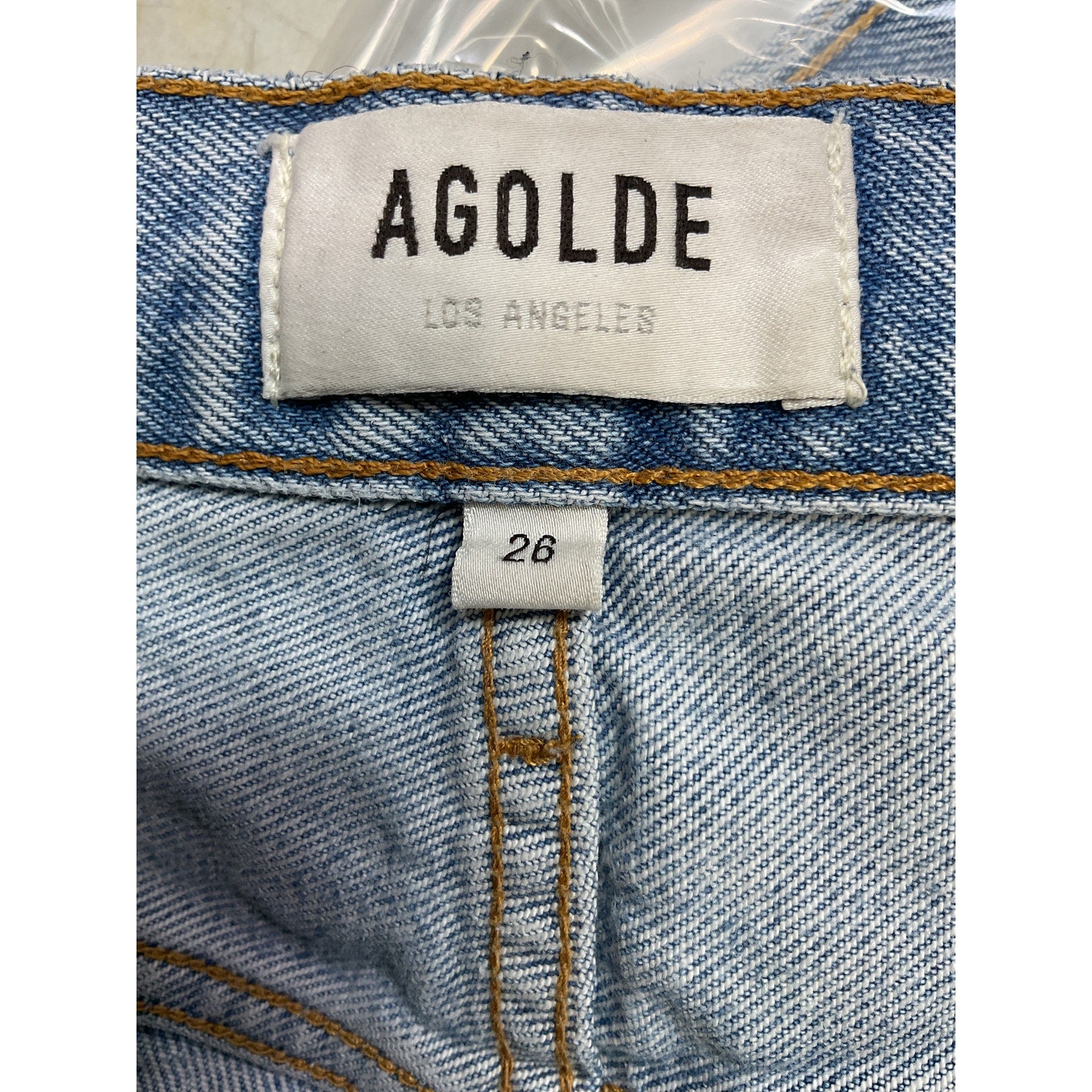 Agolde '90'S' Blue Cotton Mid Rise Loose Fit Denim Jean Size 26