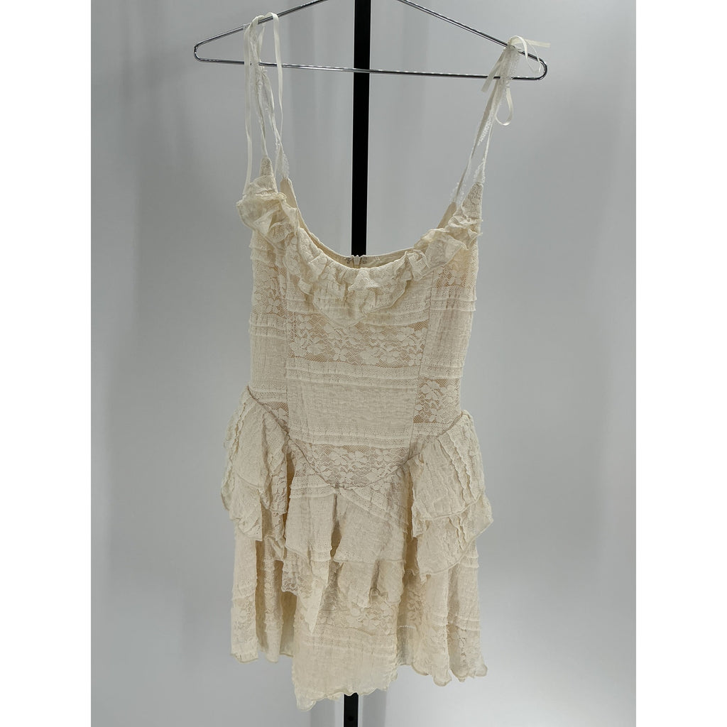 Majorelle 'Ann' Ivory Cotton Mini Dress Size M