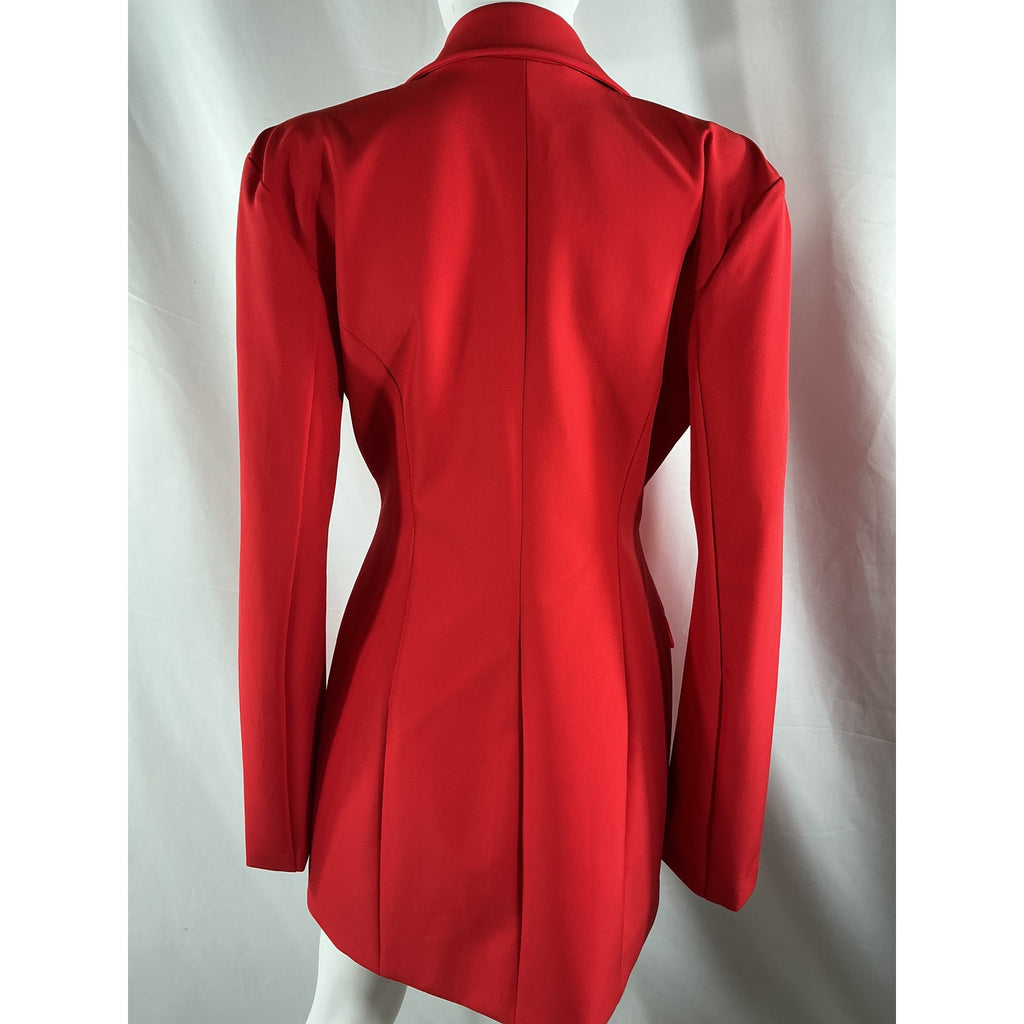 L'Academie 'Jaime' Red Nylon Blazer Dress Size L