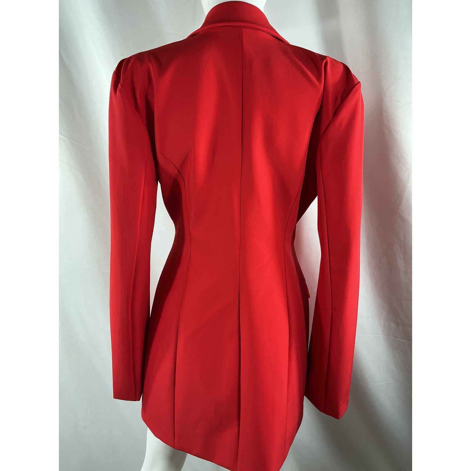 L'Academie 'Jaime' Red Nylon Blazer Dress Size L