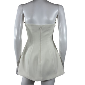 Helsa Structured Beige Heavy Crepe Tunic Top Size S