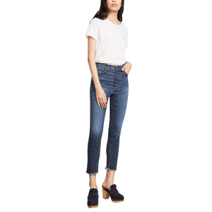 Veronica Beard High-Rise Button-Fly Raw-Hem Laguna Debbie Skinny-Ankle Denim Jeans Size 31
