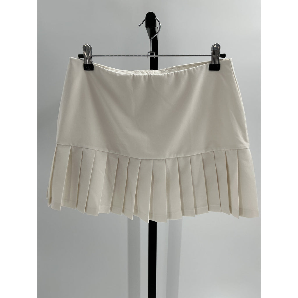 Tory Burch Pleated-Hem 'Tennis' Snow White Skirt Size S