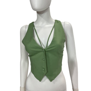 Camila Coelho Strappy Sage Green Matilde Vest Size XS NWT