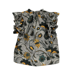 Ulla Johnson 'Elena' Black Cotton Ruffle Top Size 6