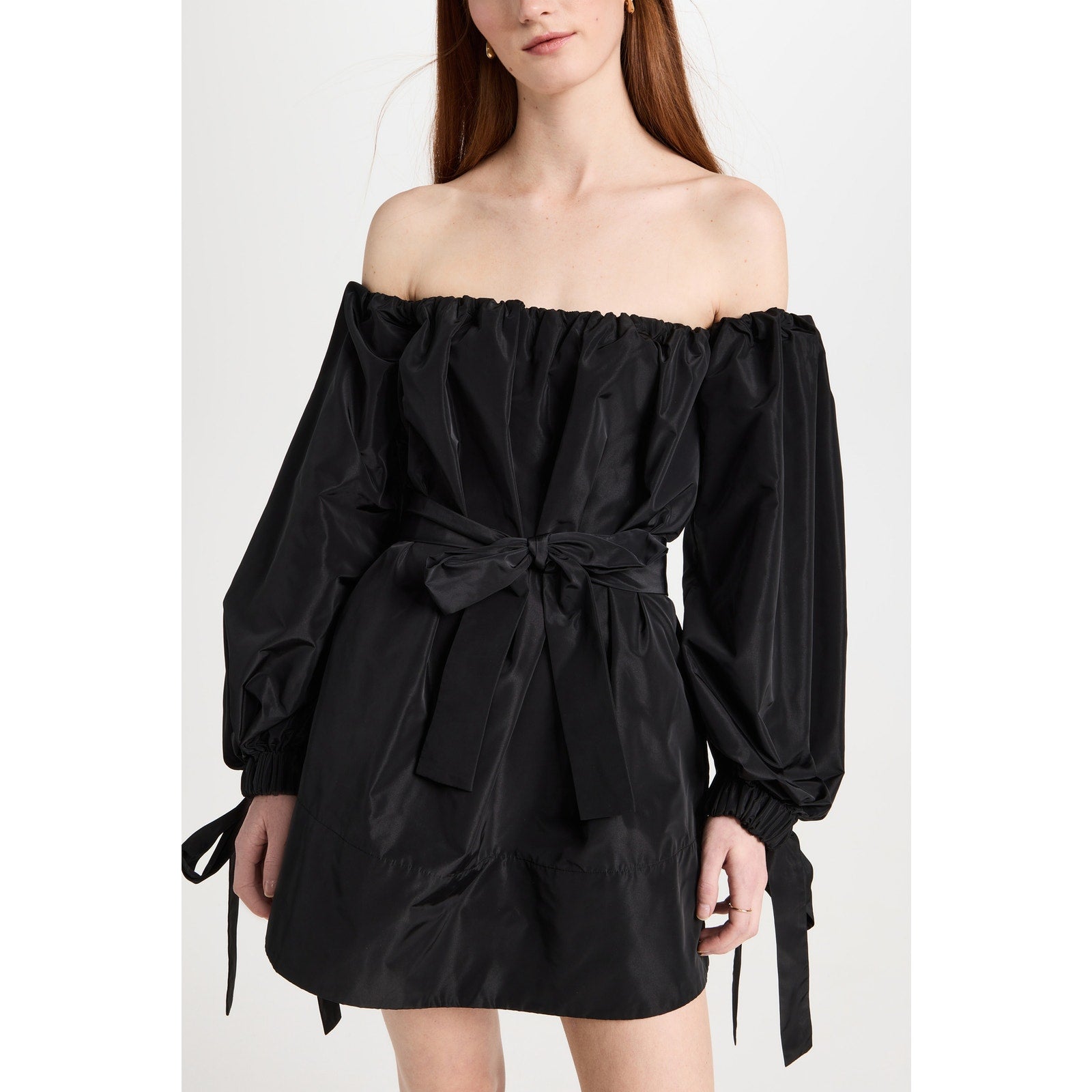 Staud Mini 'Colby' Black Polyester Dress Size S