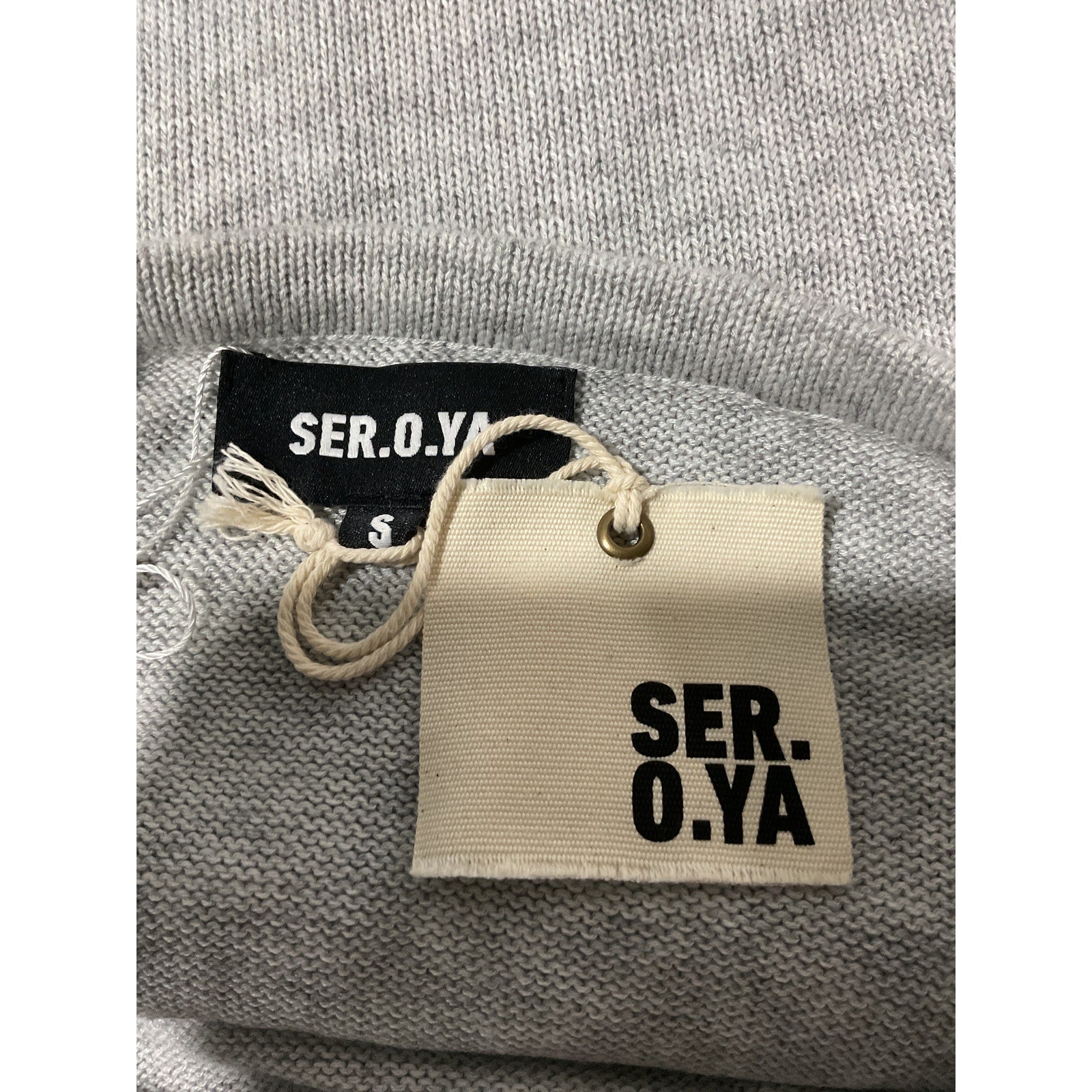 Ser.O.Ya 'Koko' Grey Polyester Knit Tea Length Skirt Size S - NWT