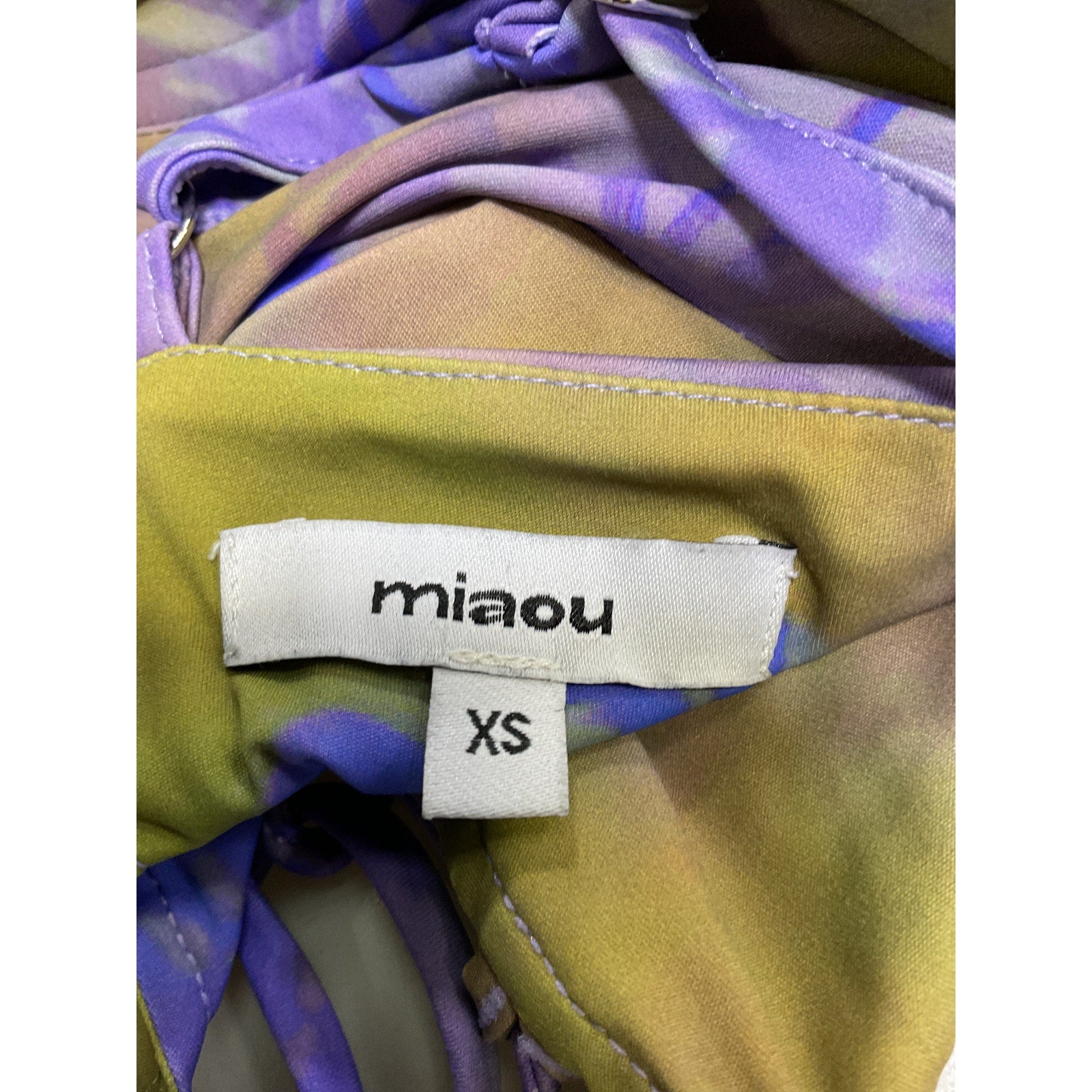 Miaou 'Paloma' Blue Nylon Elsesser V Corset Top Size XS