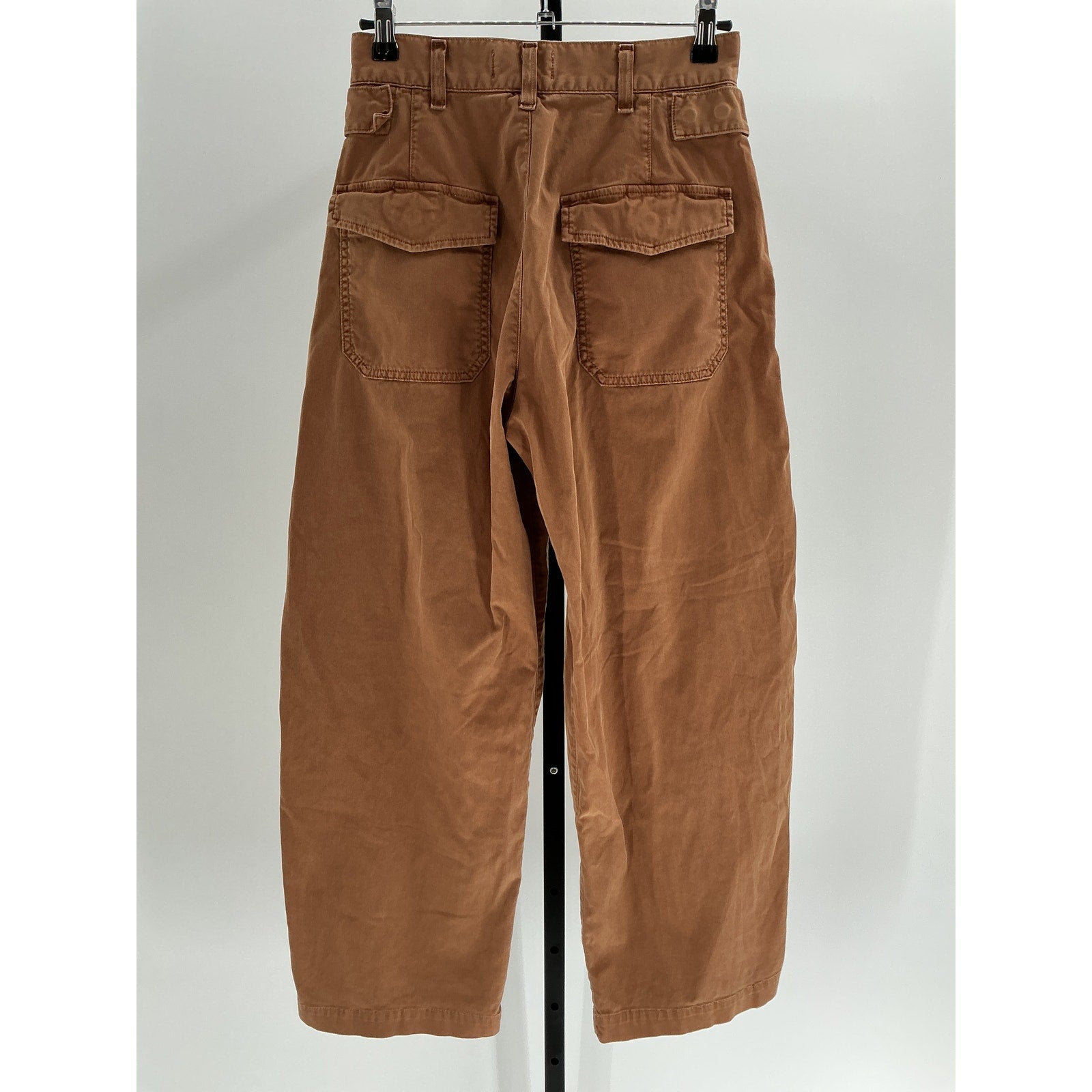 Agolde 'Windowpane' Brown Cotton Pants Size 24