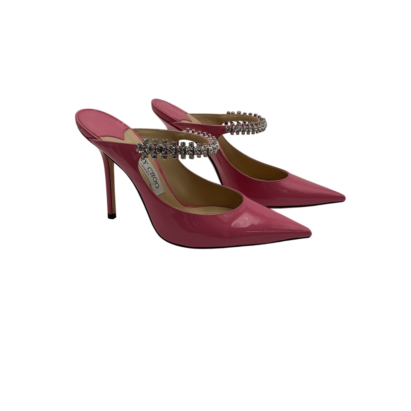 Jimmy Choo Bing Pink Leather 100 Heel Size 8