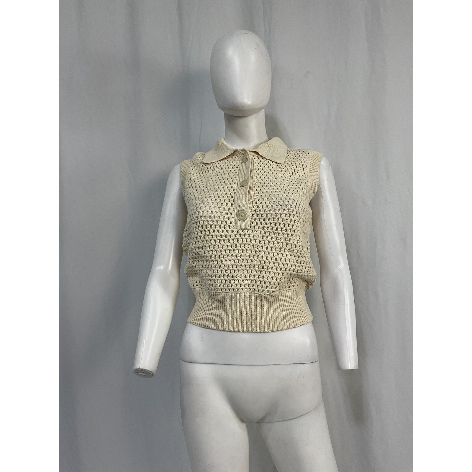 Frame 'The Polo' White Cotton Vest Size M - NWT