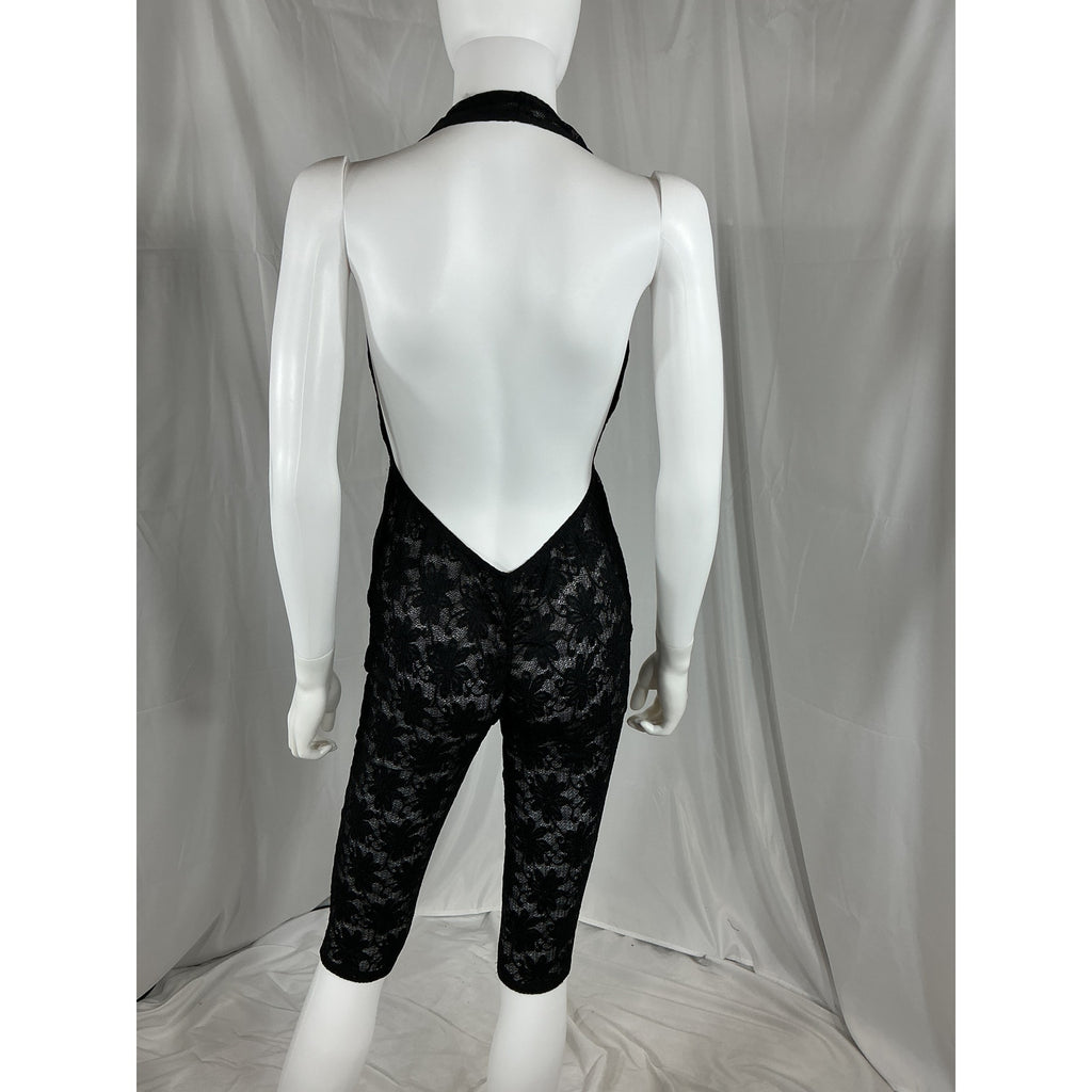 Miaou 'Aissa' Black Nylon Catsuit Size S