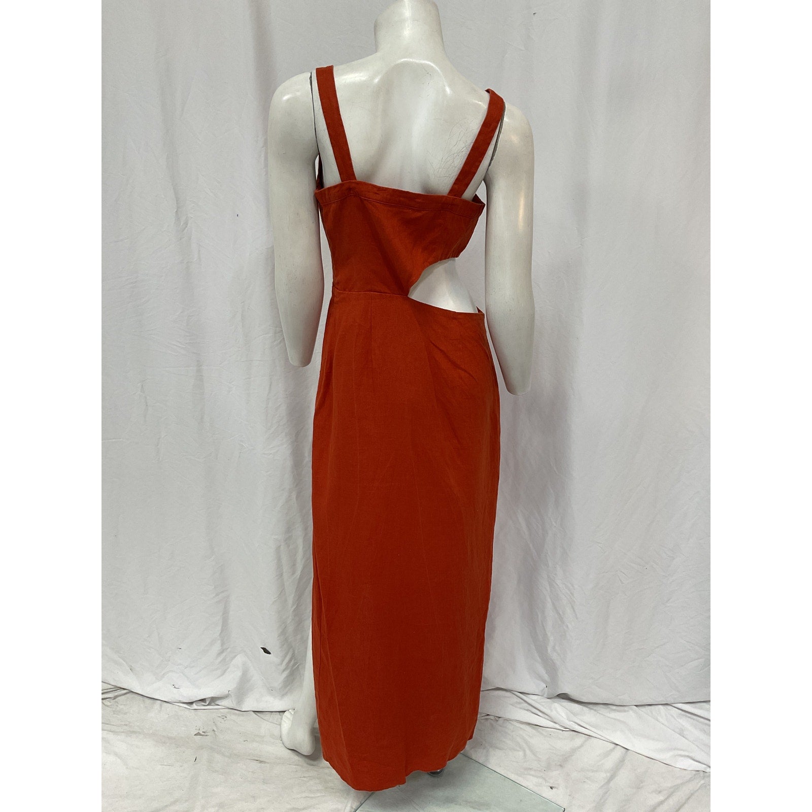 Reformation 'Bryson' Orange Viscose Dress Size 6