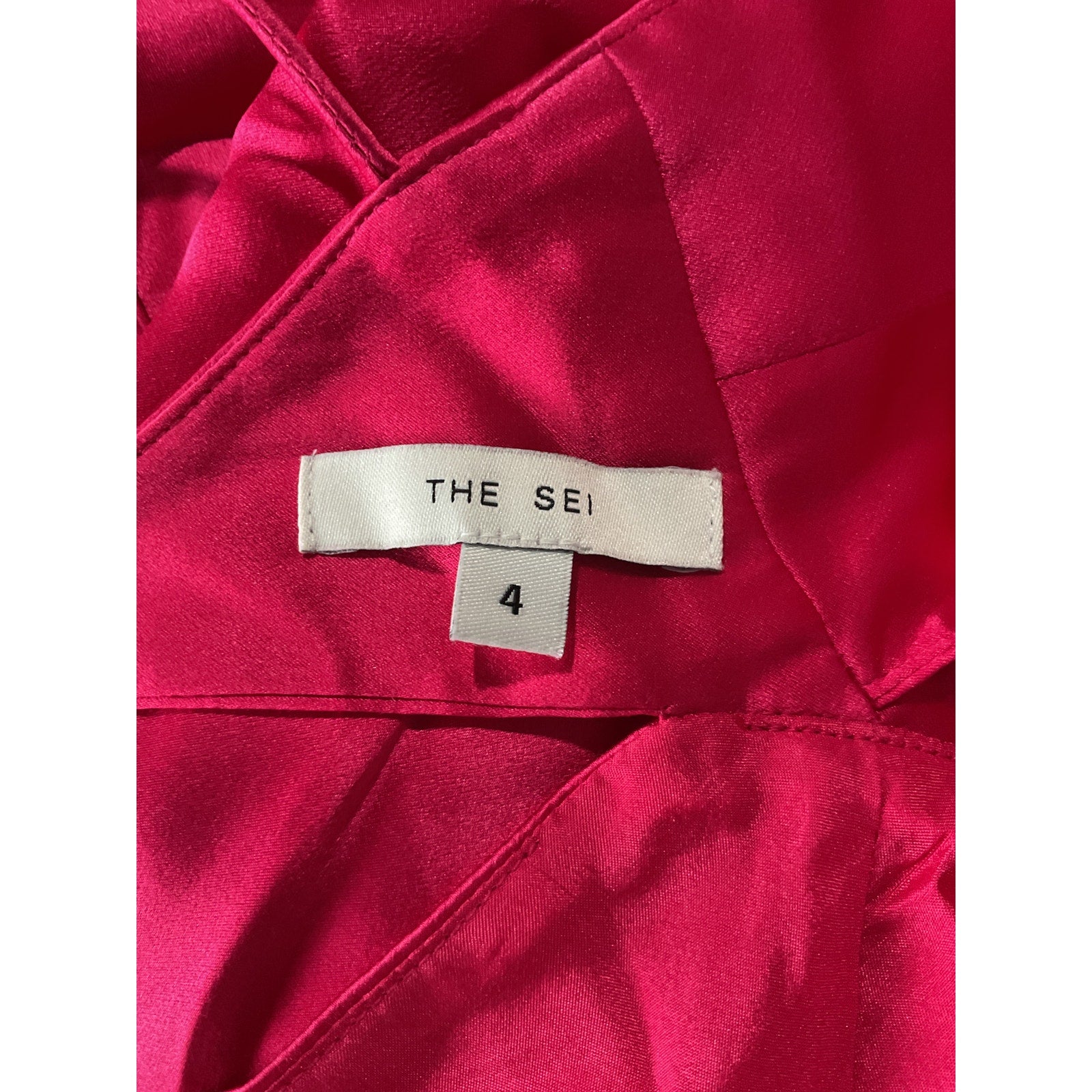 The Sei Asymmetrical Pink Silk Cowl Bias Gown Size 4