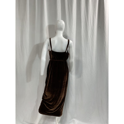 House Of Harlow 1960 'Ovelia' Brown Velvet Dress Size M