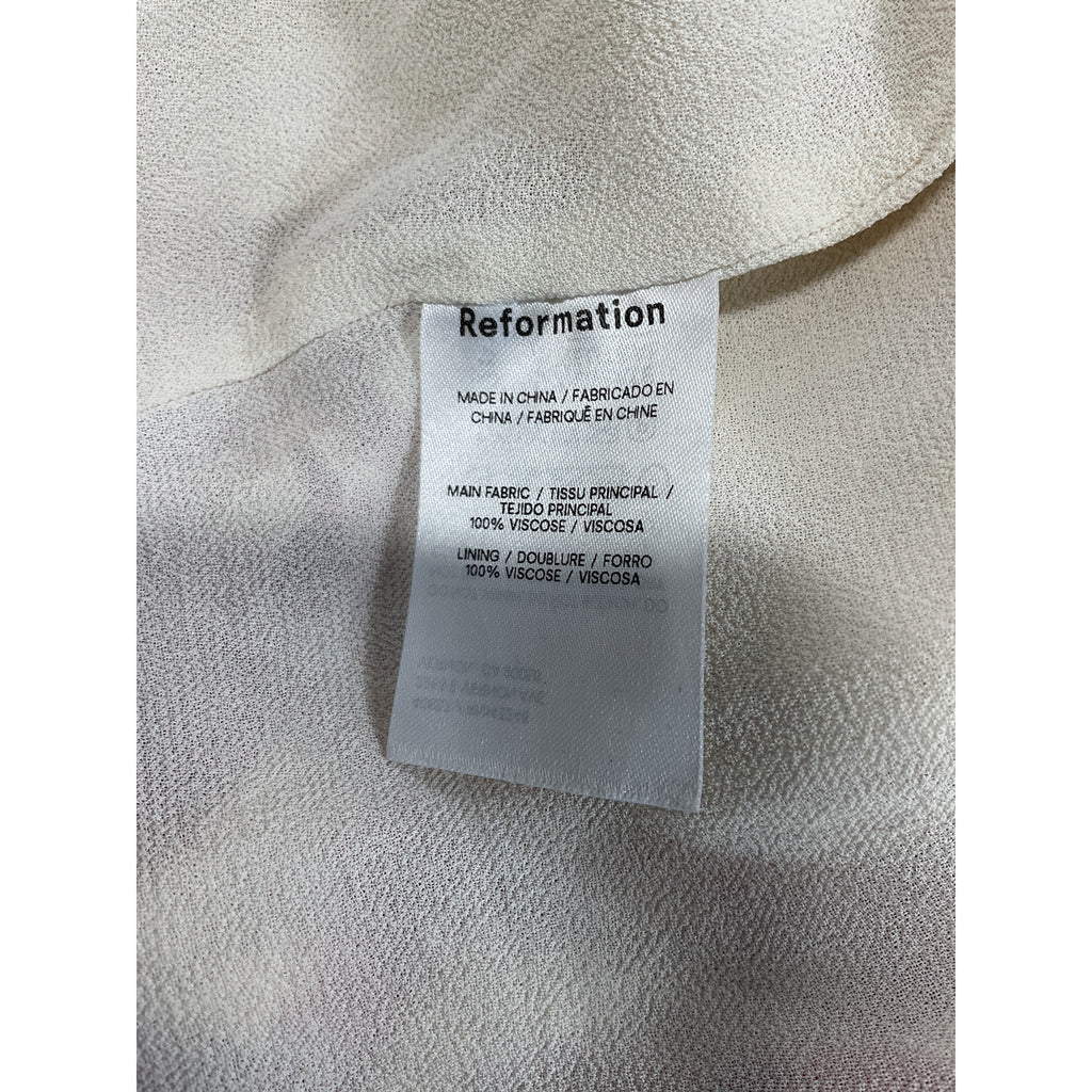 Reformation 'Besse' White Scoop Neck Dress Size 12