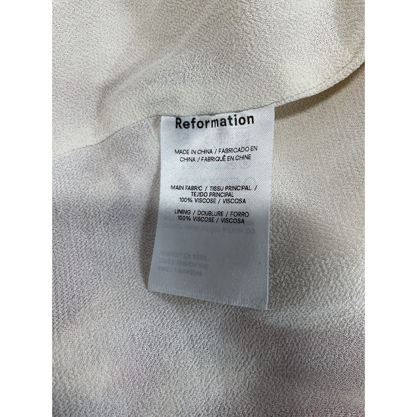 Reformation 'Besse' White Scoop Neck Dress Size 12