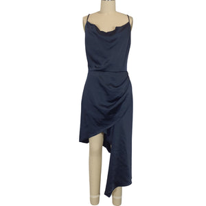Elliatt Satin Navy Jacinda Dress Size M NWT