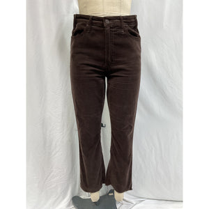 Mother 'The Hustler' Brown Cotton Ankle Fray Denim Jean Size 29