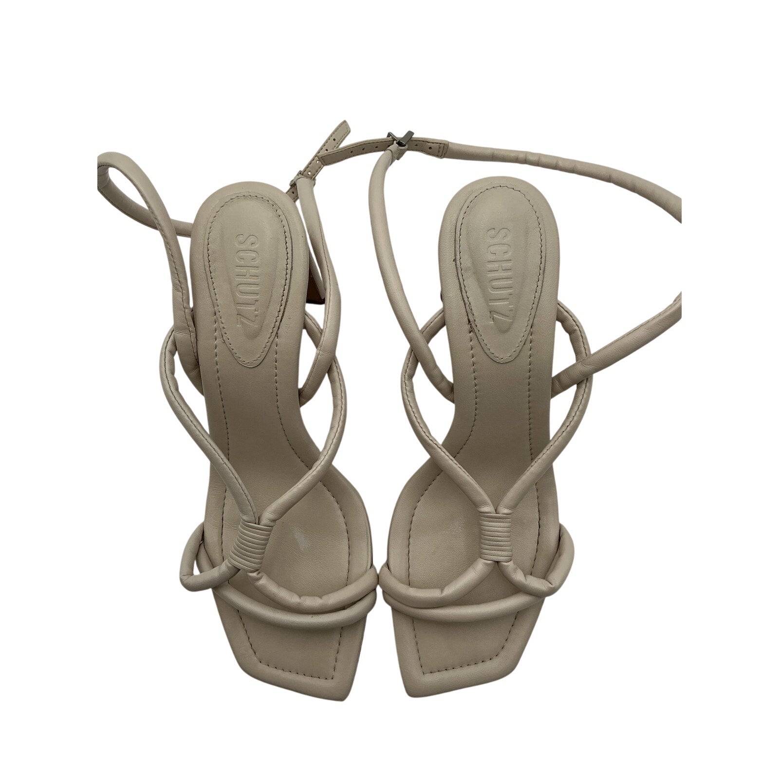 Schutz 'Nadia' Cream Leather Sandal Size 8.5