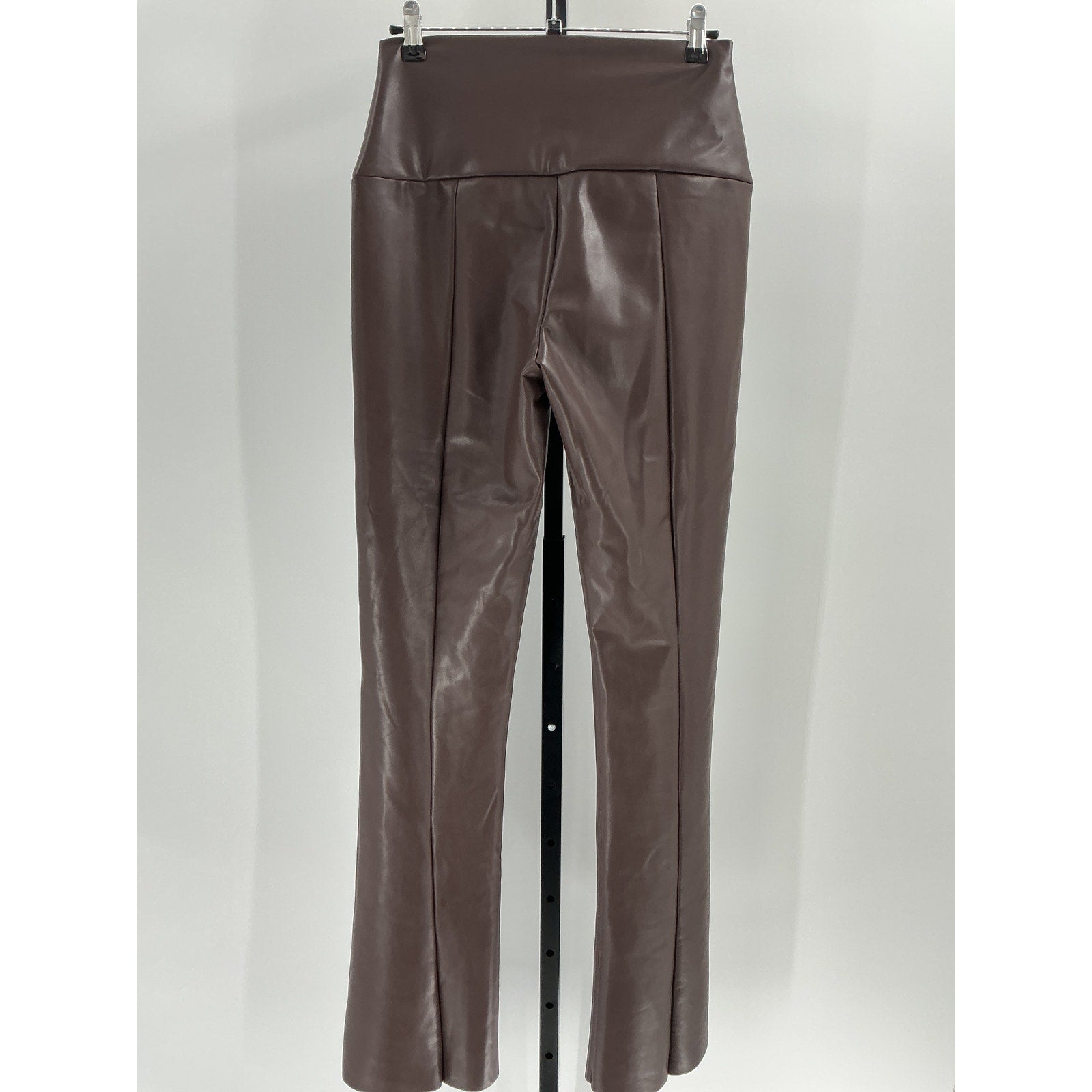 Norma Kamali 'Spat' Brown Polyurethane Legging Size M