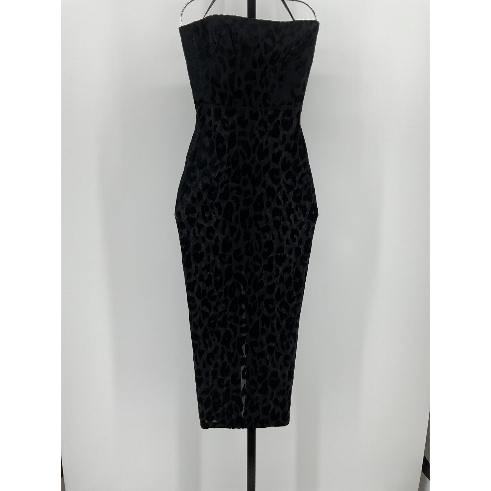 Alex Perry Black Polyester Dress With Gloves Size 4