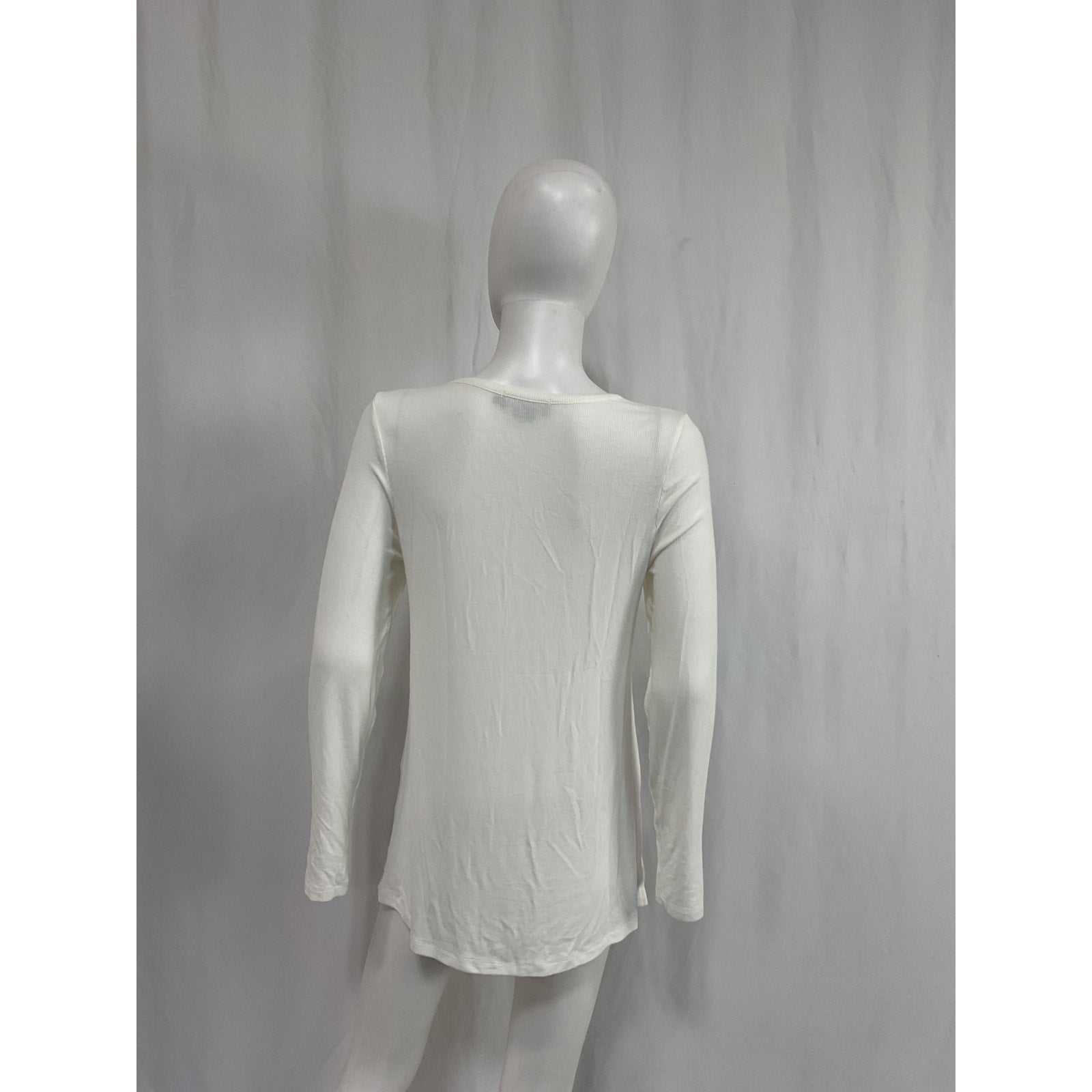 Hatch The Softest Rib Relaxed 'Nursing' White Rayon Henley Size 2