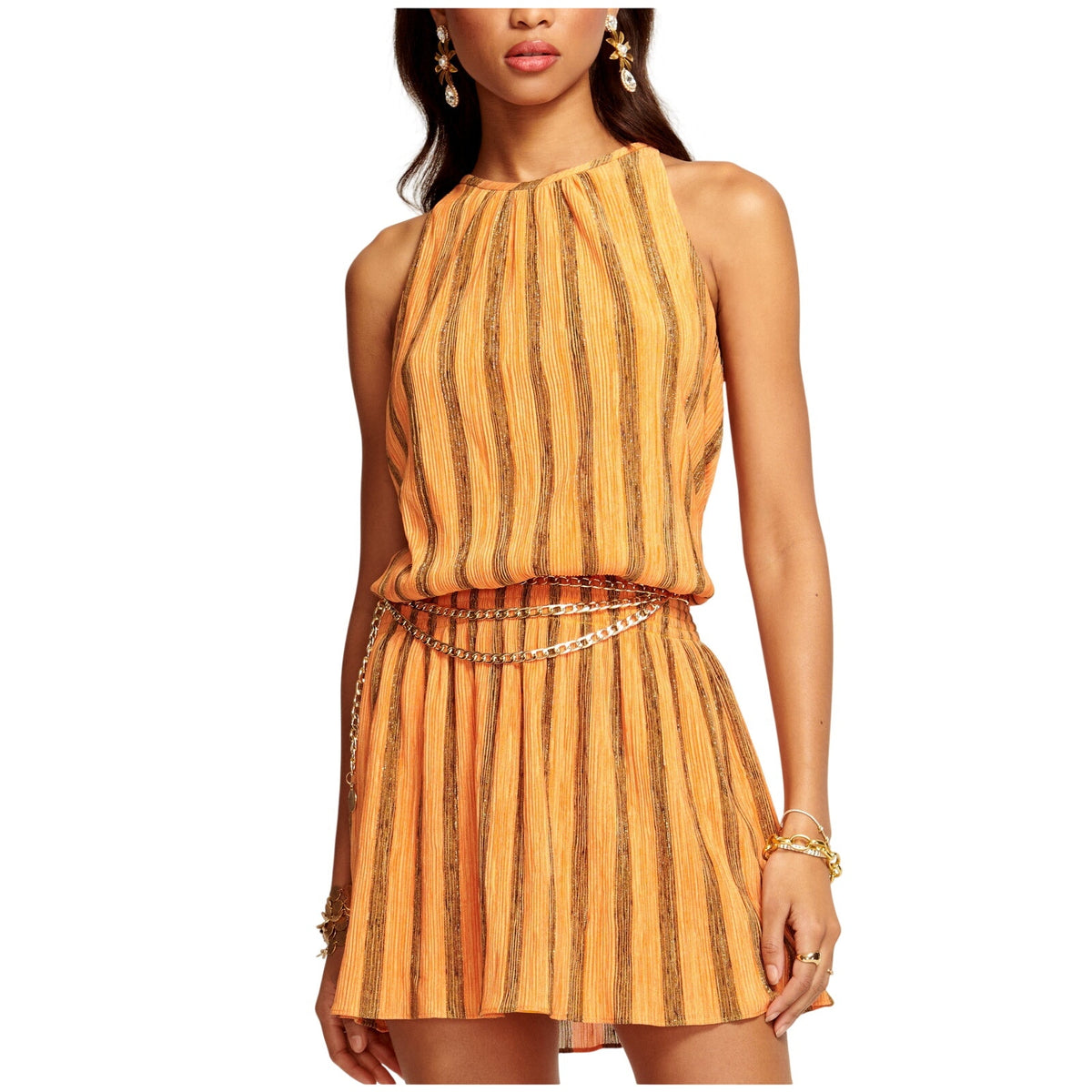 Ramy Brook Striped Zinnia Paris Mini Dress Size S