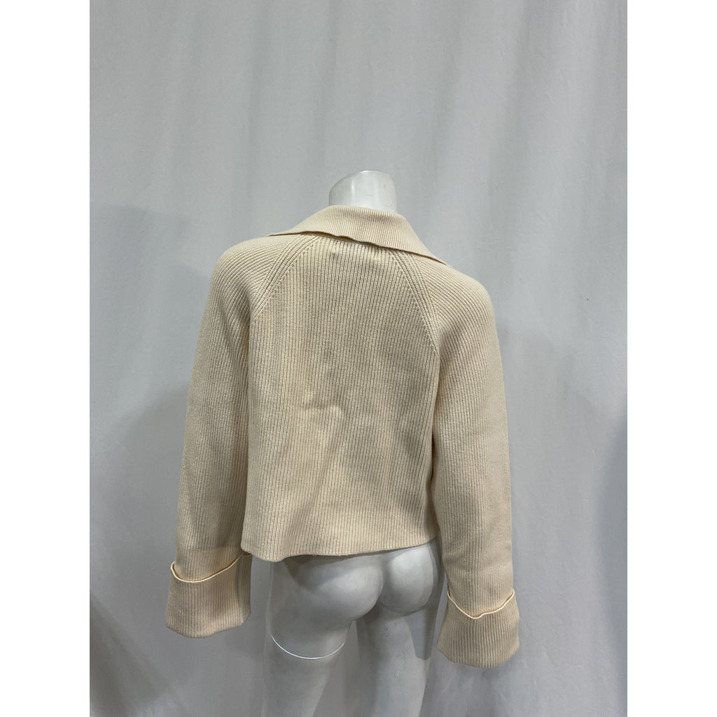 L'Academie 'Harvey' White Viscose Pullover Size S