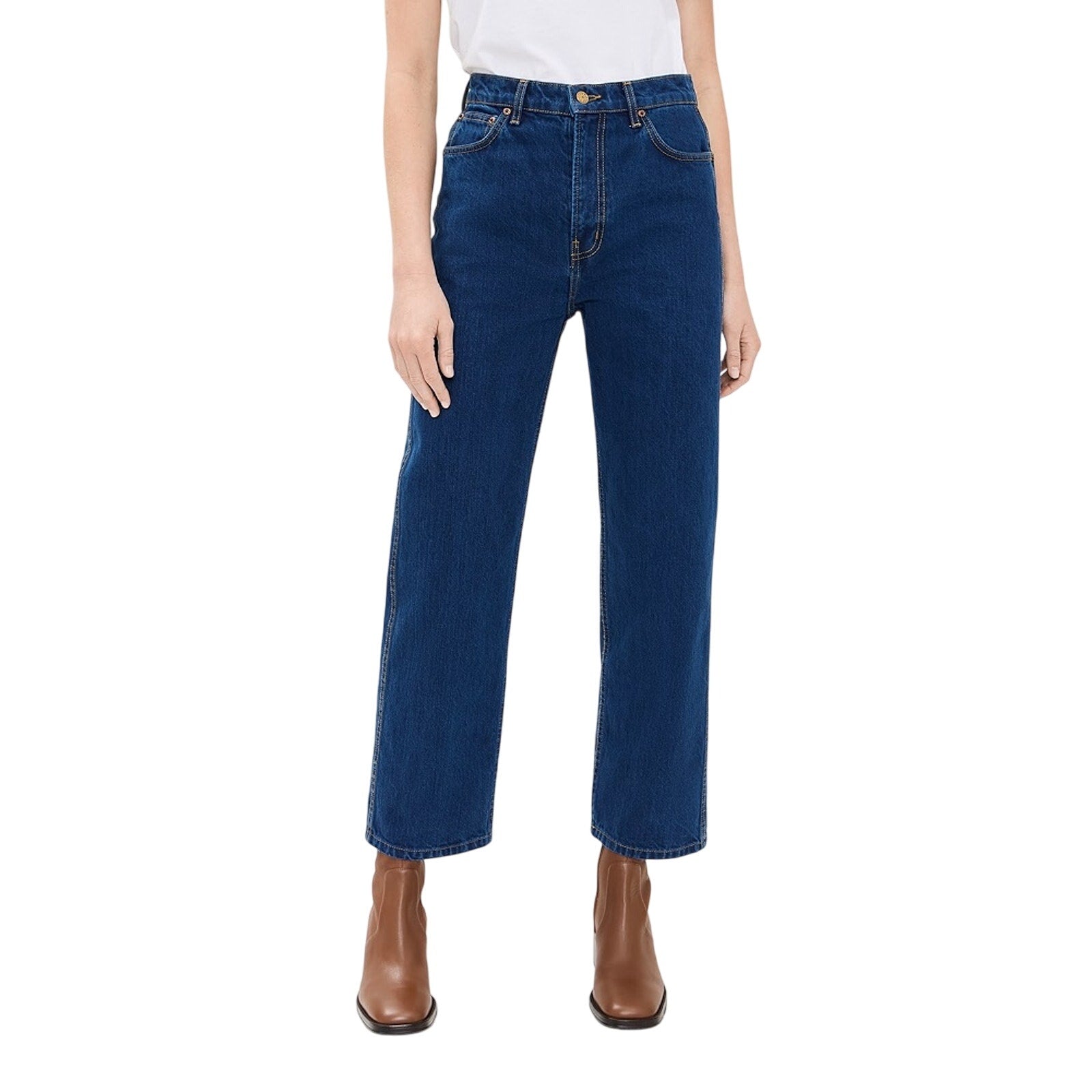 B Sides Plein High Blue Cotton Straight Jeans Size 28