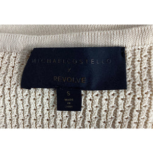 Michael Costello 'Oline' Mini Knit White Dress Size S