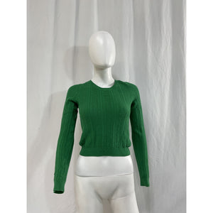 L'Agence 'Aceline' Green Pullover Round Neck Long Sleeve Sweater Size S
