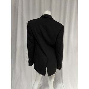 Acne Studios Black 'Net Sustain' Recycled Grain De Poudre Blazer Size 32